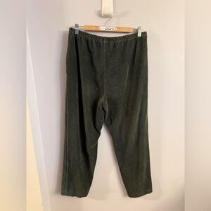 Lands’ End Olive Green Corduroy Pull On Pants Medium Petite 10-12